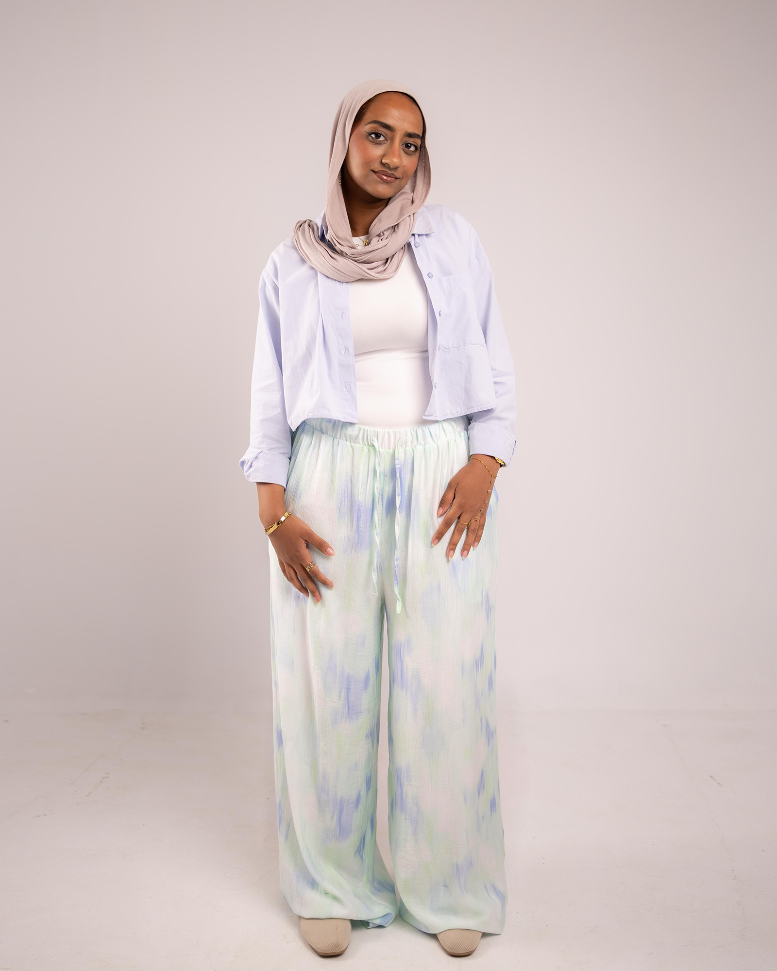 Sky bloom [L] ALLIO summer pants image 12