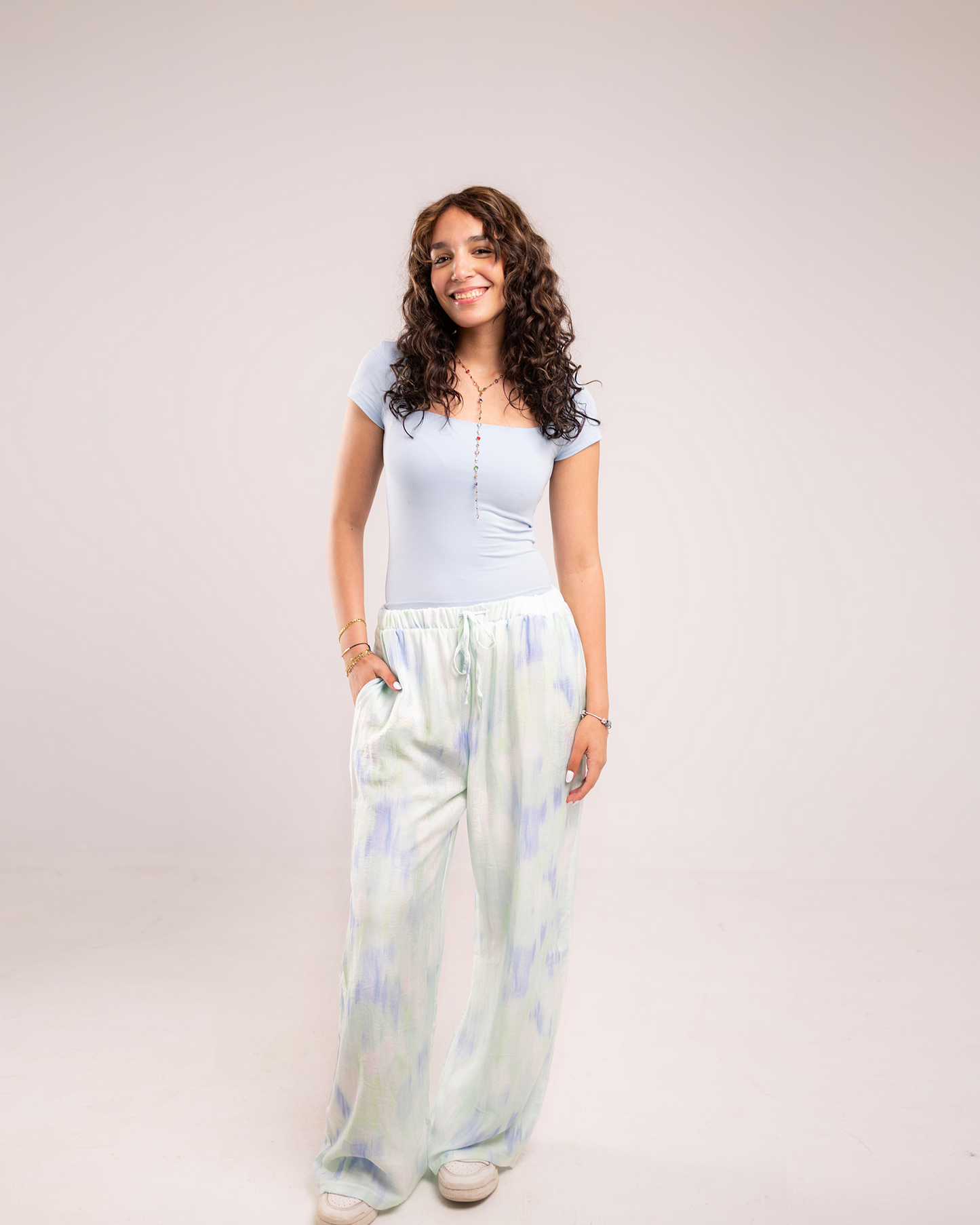 Sky bloom [S/M] ALLIO summer pants image 1