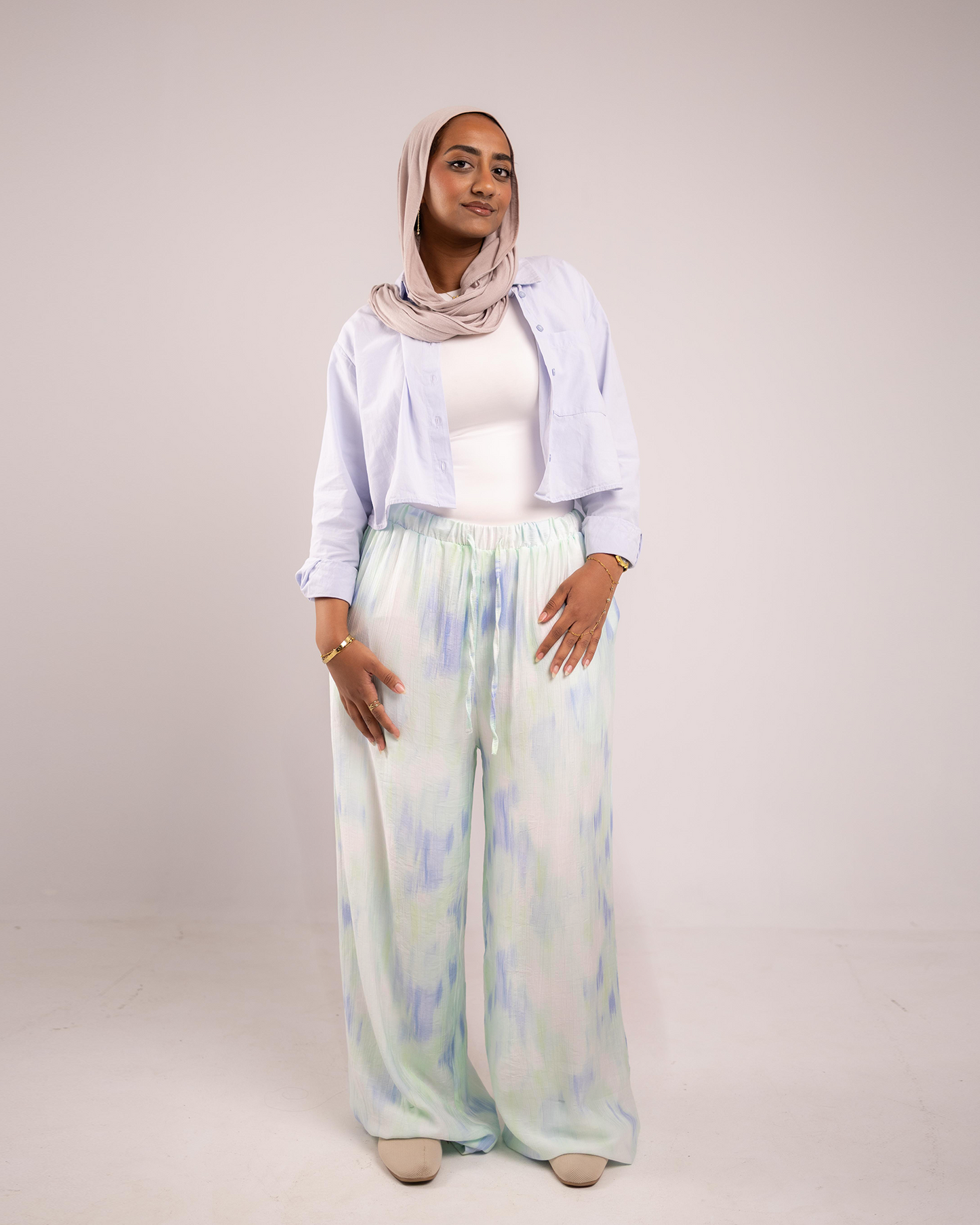 Sky bloom [L] ALLIO summer pants image 13