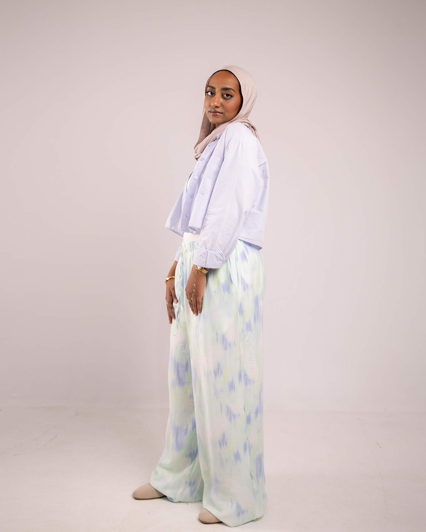 Sky bloom [L] ALLIO summer pants image 14