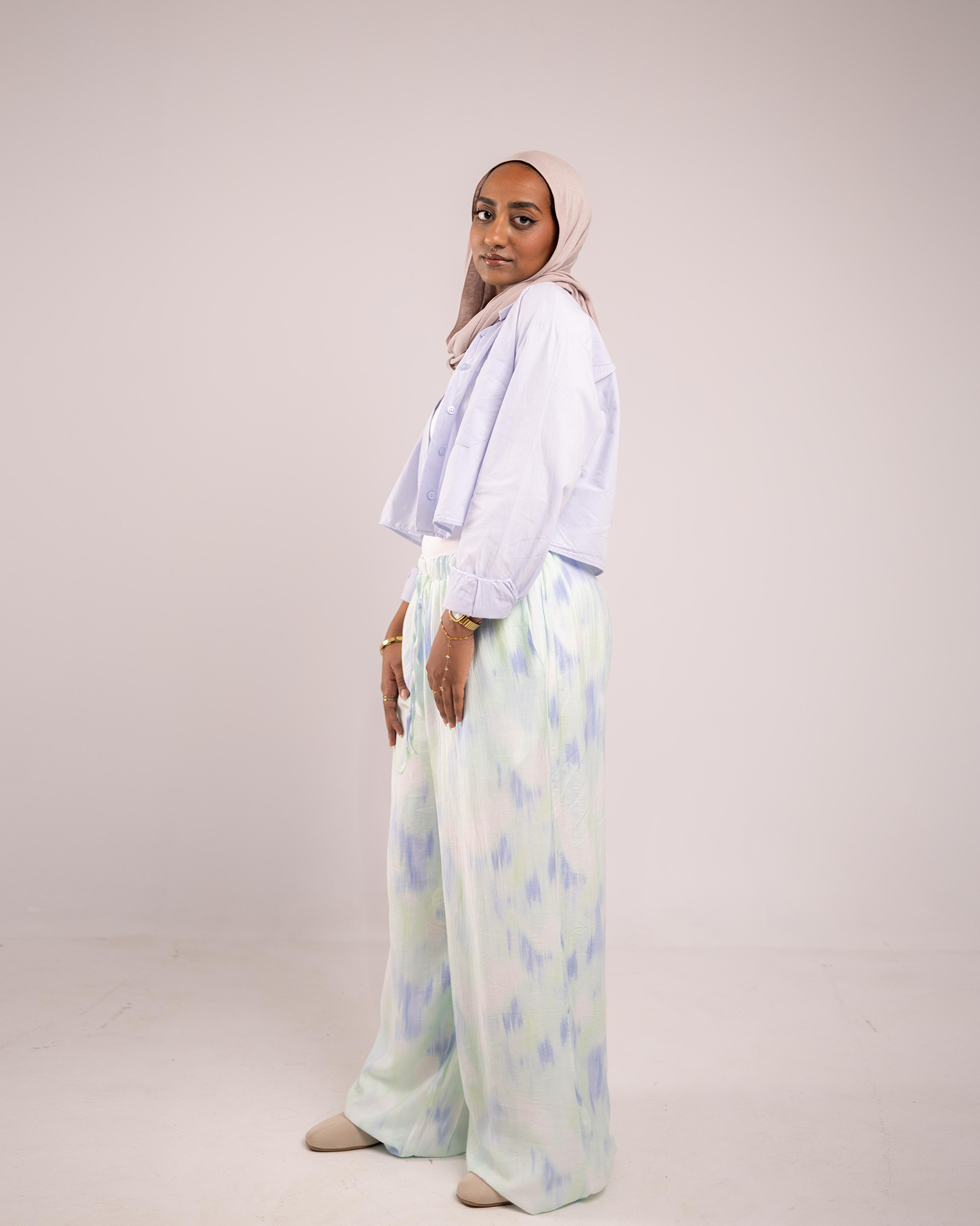 Sky bloom [L] ALLIO summer pants image 14